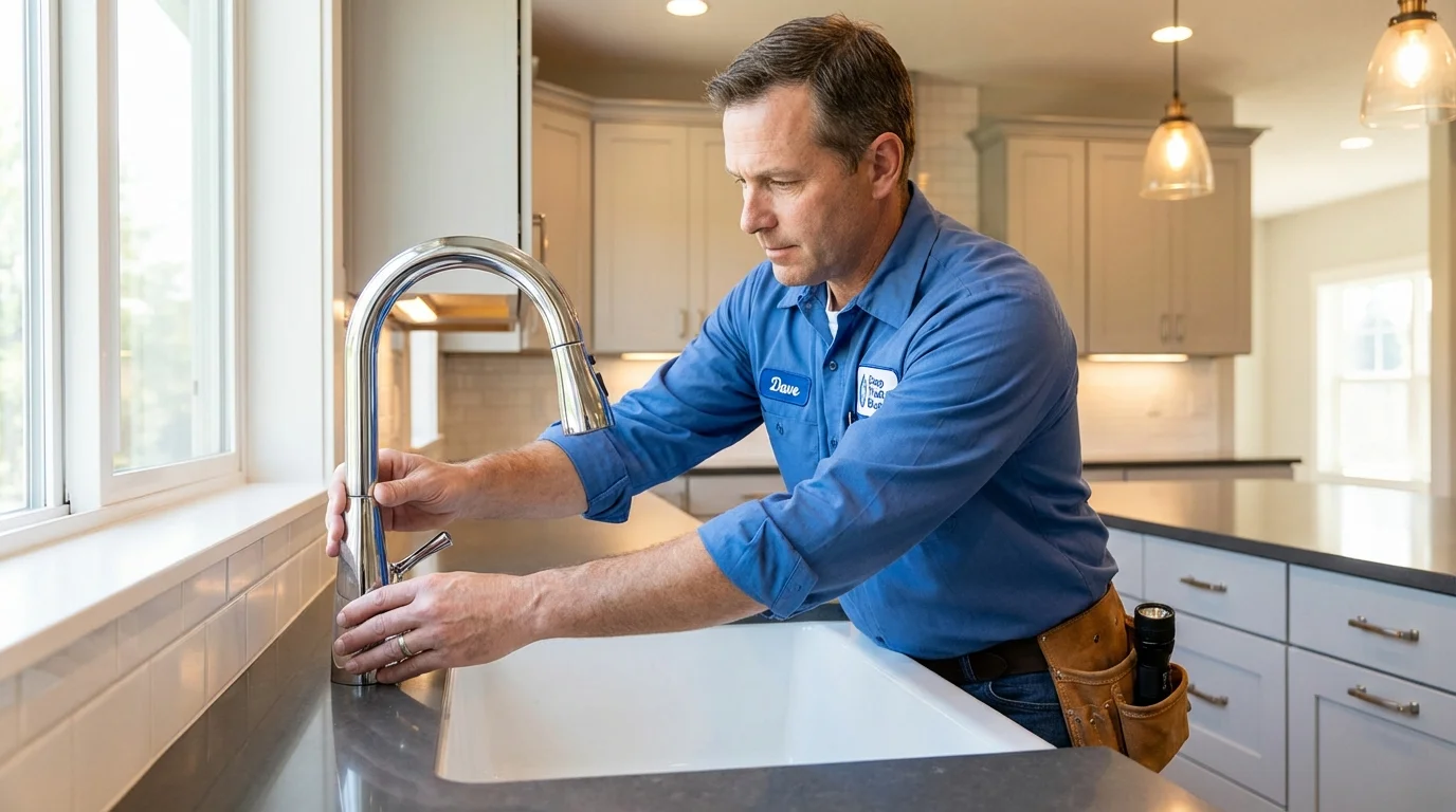 Kitchen faucet installation by Johns Plumbing LLC in Wedgefield